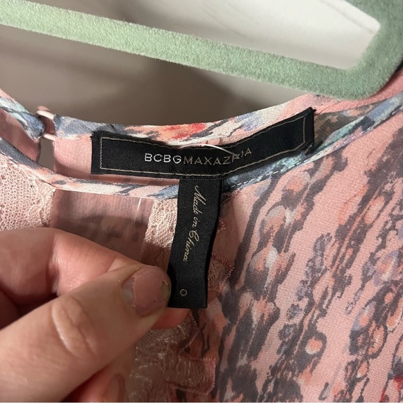 BCBGMAXAZRIA Christelle Printed Bell Sleeve Gown Silk Maxi 0 - Picture 14 of 15